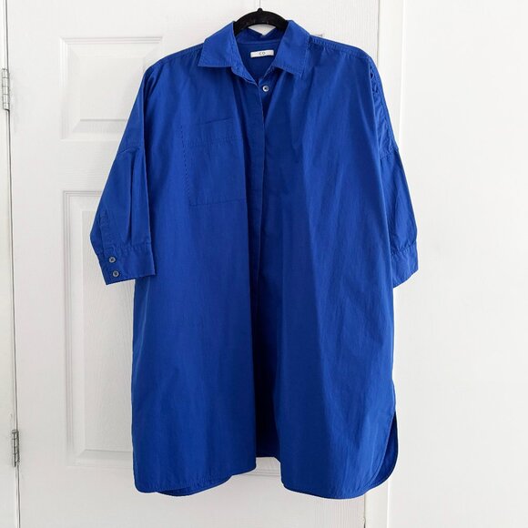 CO Collections Oversize Tunic in Cobalt Blue, size Small - Picture 2 of 8
